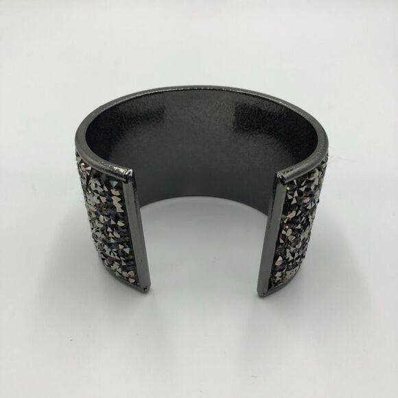 Sparkly Glittery Womens Cuff Slip On Statement Bracelet Fashion Costume Jewelry - Picture 7 of 9